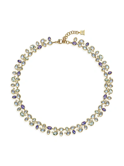 Shop Temple St Clair 18k Yellow Gold & Multi-stone Collar Necklace