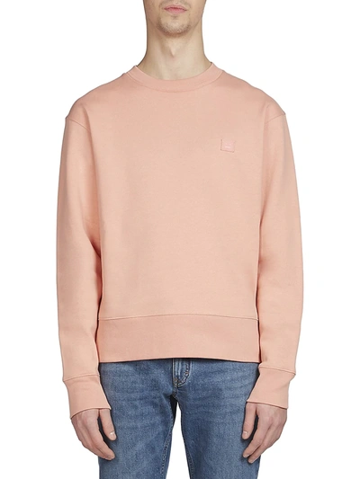 Shop Acne Studios Men's Fairview Face Sweatshirt In Pale Pink