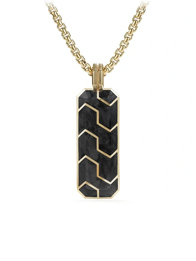 Shop David Yurman Forged Carbon 18k Yellow Gold Ingot Pendant