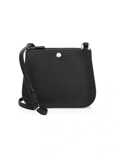Shop Loro Piana Women's Milky Way Leather Shoulder Bag In Black