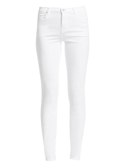 Shop J Brand Maria High-rise Skinny Jeans In Blanc