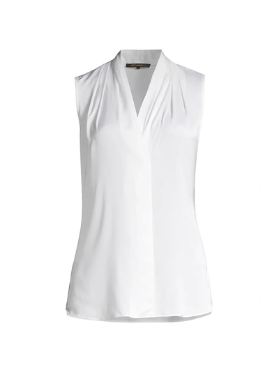 Shop Kobi Halperin Women's Mila Sleeveless Silk-blend Blouse In White