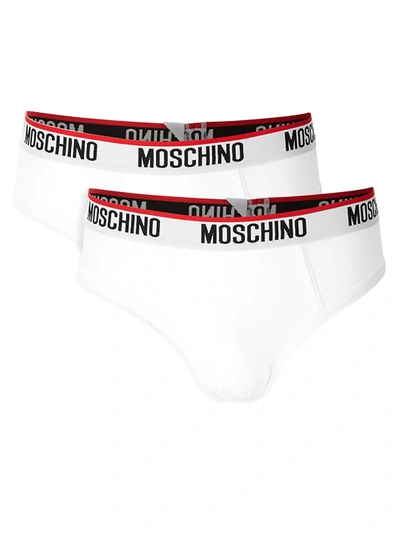 Shop Moschino Men's 2-pack Basic Brief In White