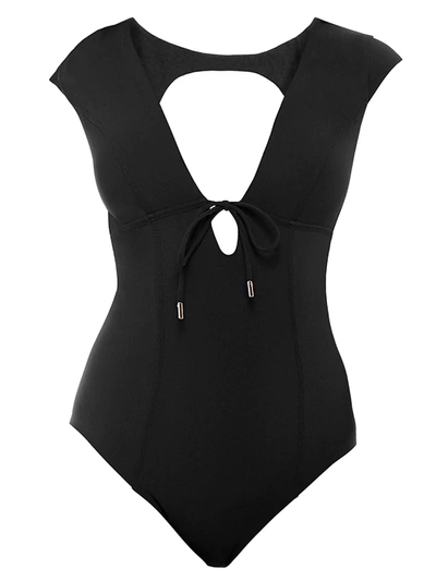 Shop Amoressa By Miraclesuit Women's Little Something Dash One-piece Swimsuit In Black
