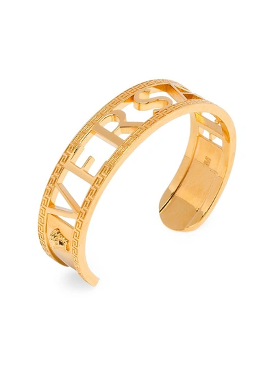 Shop Versace Cuff Bracelet In Oro Caldo