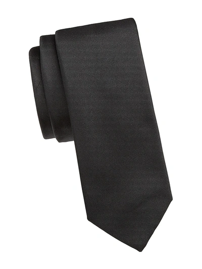 Shop Saks Fifth Avenue Men's Collection Formal Silk Skinny Tie In Black