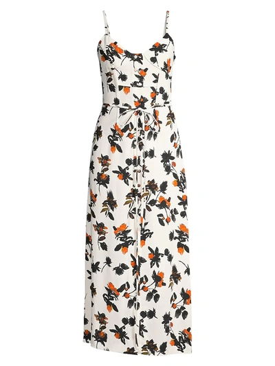 Shop Derek Lam Women's Floral Camisole Dress In White Multi