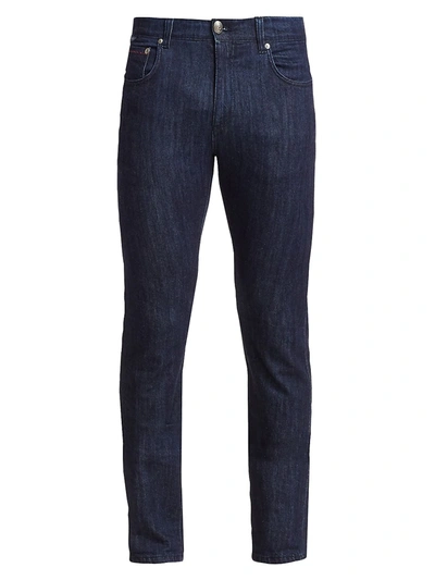Shop Isaia Men's Slim-fit Classic Jeans In Blue