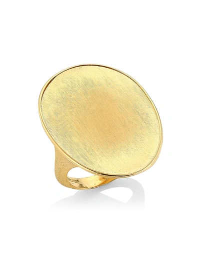 Shop Marco Bicego Lunaria 18k Yellow Gold Engraved Cocktail Ring