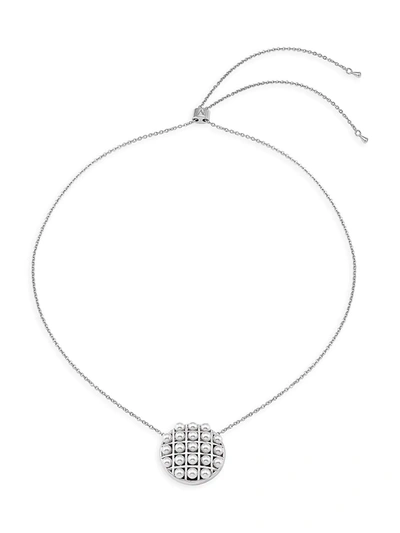 Shop Majorica Allegra Faux-pearl Stainless Steel Chain Necklace In White