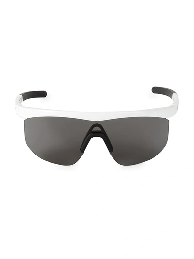 Shop Illesteva 135mm Managua Full-shield Sunglasses In White