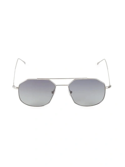 Shop Illesteva 53mm Montevideo Aviator Sunglasses In Silver
