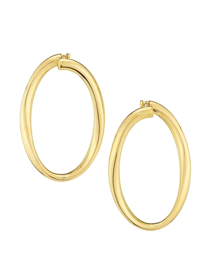 Shop Alberto Milani Millennia 18k Yellow Gold Hoop Earrings