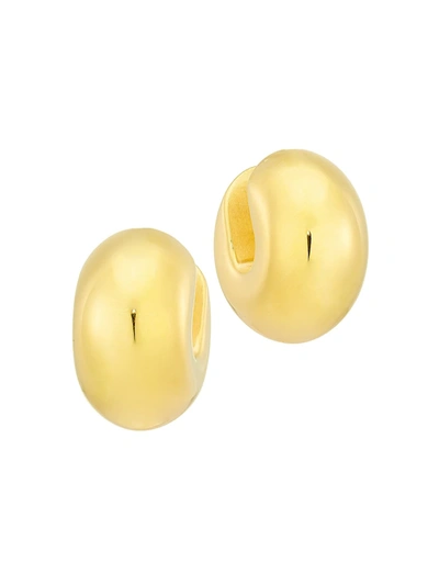 Shop Alberto Milani Millennia 18k Yellow Gold Oval Electroform Hoop Earrings