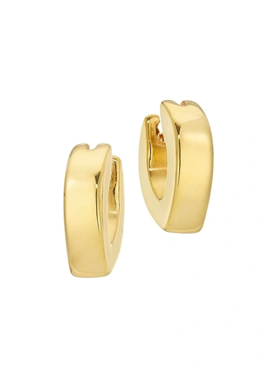 Shop Alberto Milani Women's Millennia 18k Yellow Gold Oval Hoop Earrings