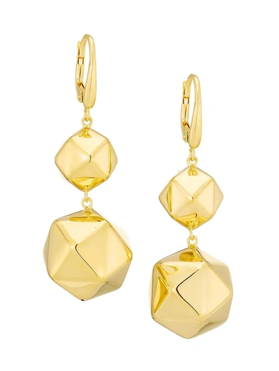 Shop Alberto Milani Women's Millennia 18k Yellow Gold Geometric Drop Earrings