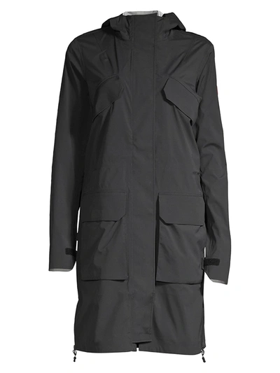 Shop Canada Goose Women's Seaboard Waterproof Rain Jacket In Black