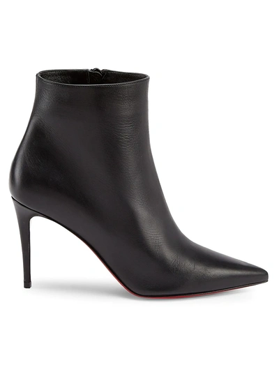 Shop Christian Louboutin Women's So Kate 85 Leather Booties In Black