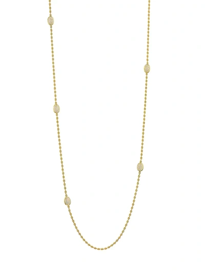 Shop Alberto Milani Women's Via Brera 18k Yellow Gold & Diamond Beaded Chain Necklace