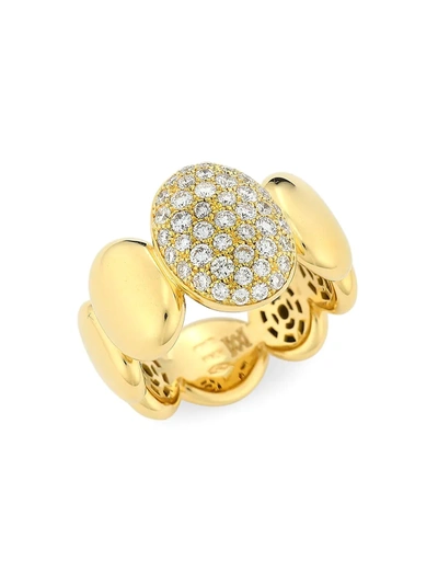 Shop Alberto Milani Via Brera 18k Gold & Diamond Oval Bubble Ring