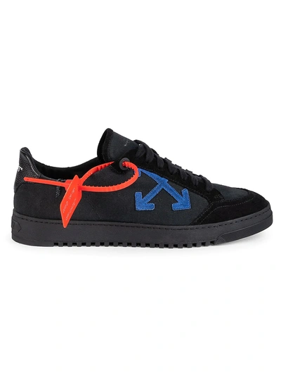 Shop Off-white Men's Low Arrow Sneakers In Black Blue
