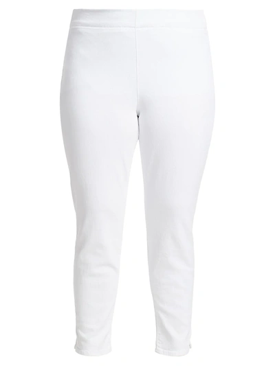 Shop Nydj, Plus Size Women's Pull-on Skinny Ankle Pants In Optic White