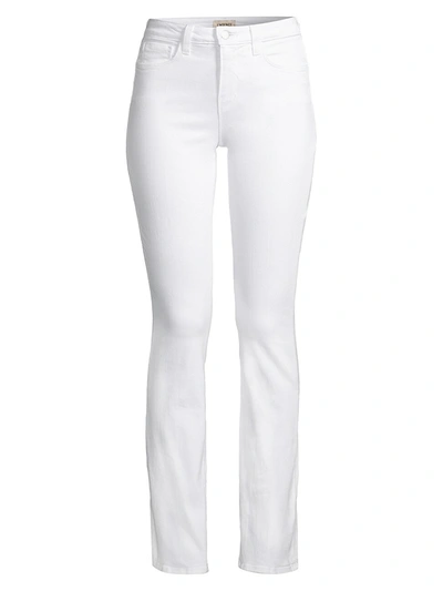 Shop L Agence Women's Oriana High-rise Straight-leg Jeans In Blanc