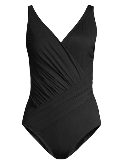 Shop Gottex Swim Women's Ruched One-piece Swimsuit In Black