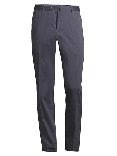 Shop Pt01 Men's Slim-fit Silk-blend Silkochino Trousers In Blue