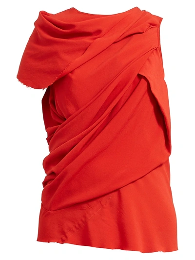 Shop Rick Owens Women's Knot Top In Cardinal Red