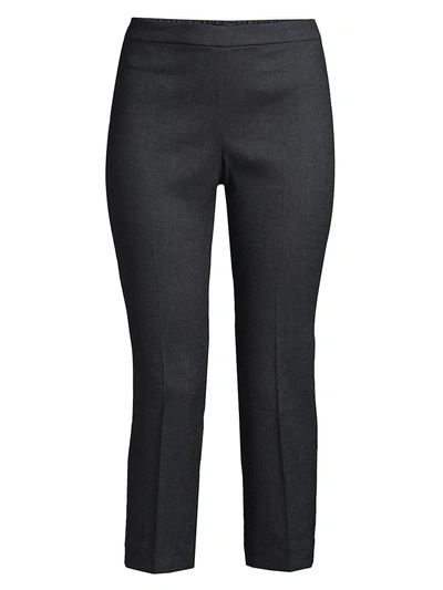 Shop Theory Basic Linen-blend Pull-on Pants In Navy Melange