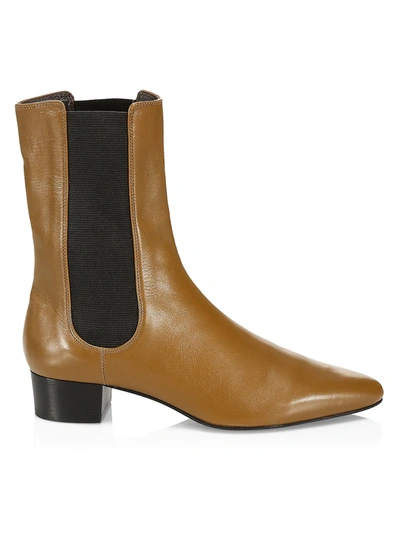 Shop The Row Women's British Leather Boots In Fawn