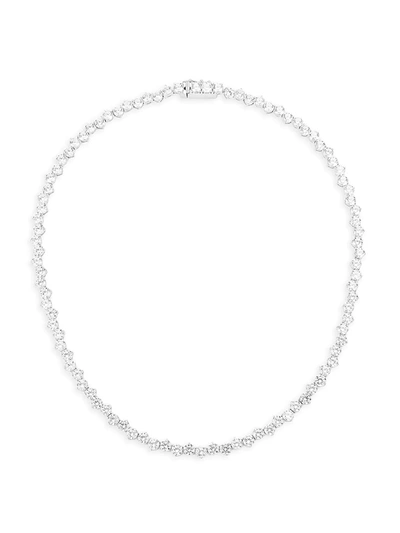 Shop Adriana Orsini Women's Tivoli Cubic Zirconia & Rhodium-plated Silver Necklace