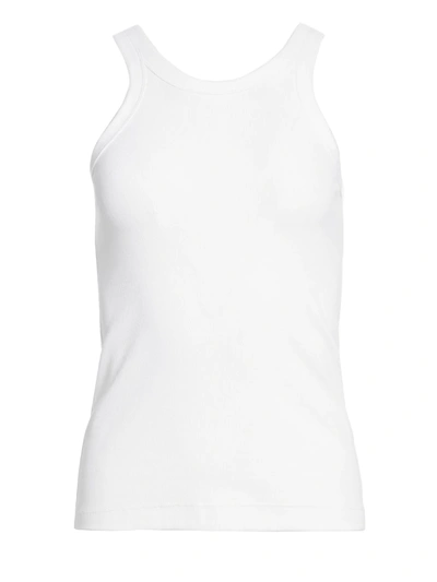 Shop Totême Women's Espera Ribbed Tank Top In White