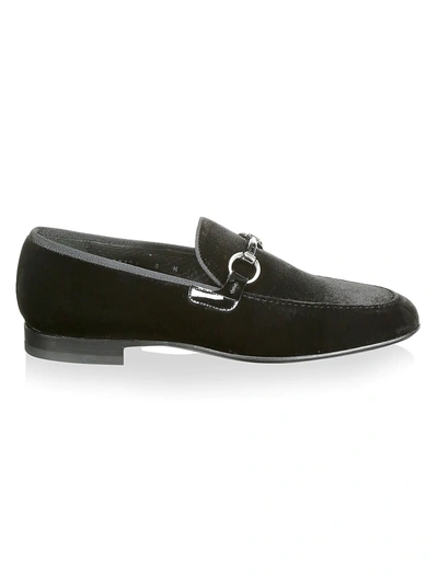Shop Saks Fifth Avenue Collection By Magnanni Velvet Loafers In Black