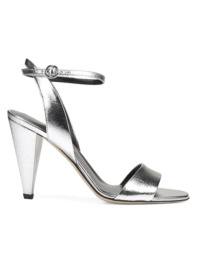 Shop Via Spiga Women's Ria Metallic Leather Sandals In Silver