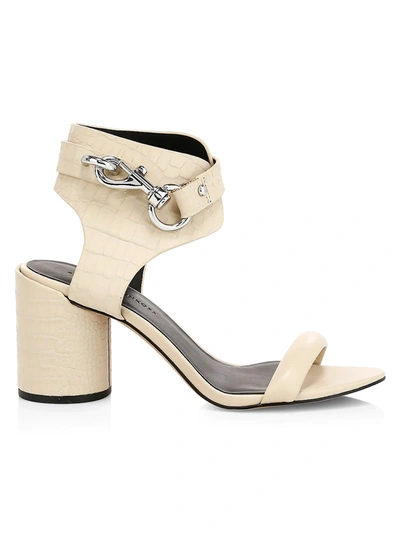 Shop Rebecca Minkoff Women's Malina Ankle-cuff Leather Sandals In Clay