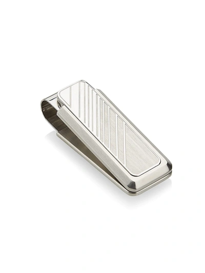 Shop Saks Fifth Avenue Men's Collection Gradient Stainless Steel Money Clip In Silver