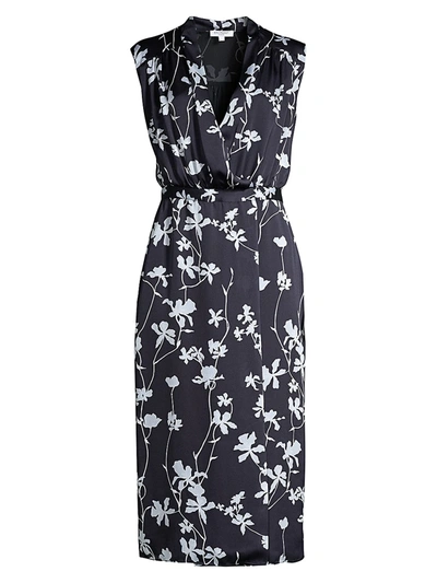 Shop Equipment Femma Sleeveless Floral Sheath Dress In Eclipse Multi