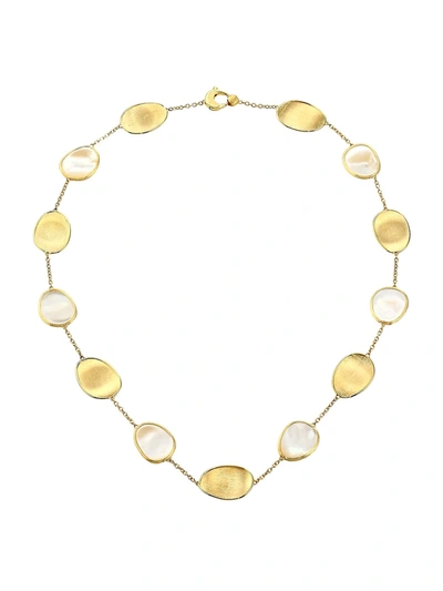 Shop Marco Bicego Women's Lunaria 18k Yellow Gold & White Mother-of-pearl Necklace