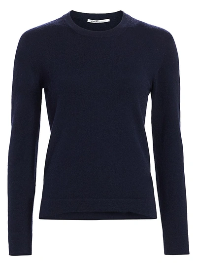 Shop Agnona Cashmere Long-sleeve Sweater In Navy