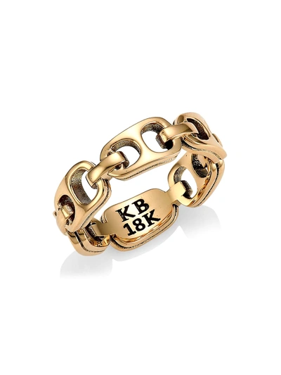 Shop King Baby Studio Men's Pop Top 18k Yellow Gold Infinity Band