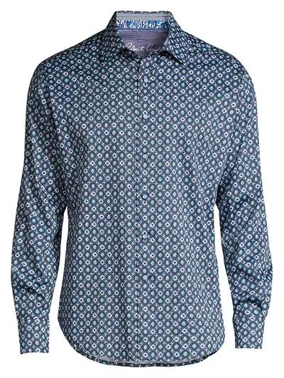 Shop Robert Graham Men's Classic-fit Nicholson Print Shirt In Blue