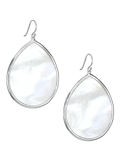 Shop Ippolita Women's Polished Rock Candy Large Sterling Silver & Mother-of-pearl Teardrop Earrings
