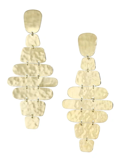 Shop Ippolita Classico 18k Yellow Gold Crinkle Cascade Clip-on Earrings