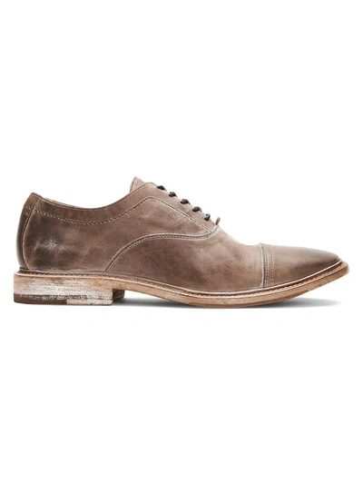 Shop Frye Paul Bal Leather Oxfords In Stone