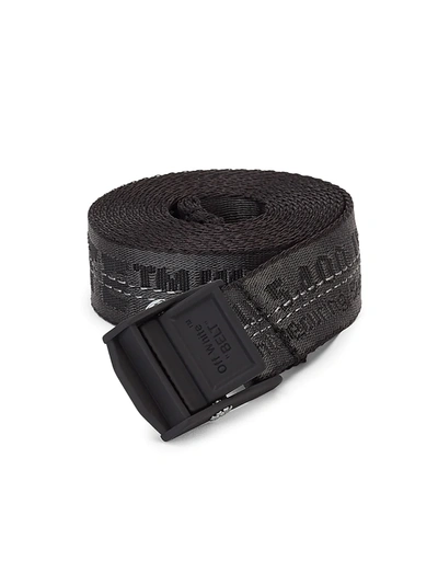 Shop Off-white Mini Industrial Logo Belt In Black