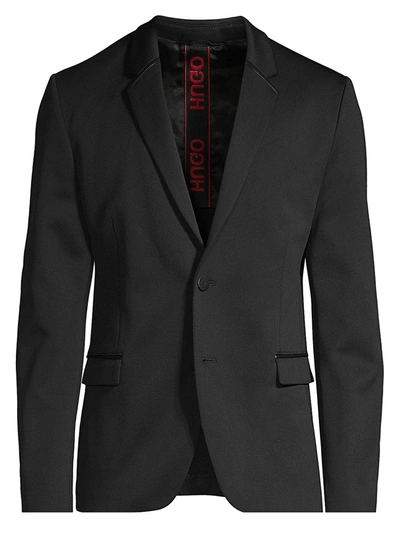 Shop Hugo Men's Arlido Slim-fit Single-breasted Jacket In Black