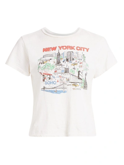 Shop Re/done New York City Graphic Tee In Vintage White