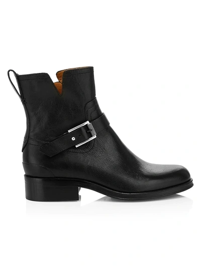 Shop Rag & Bone Women's Abel Buckle Leather Moto Boots In Black